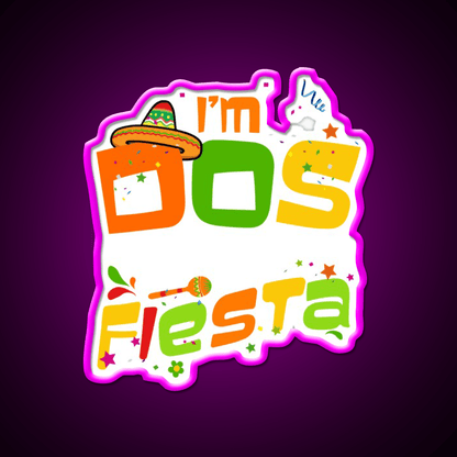 Little Twosday I Am Dos Taco 2Nd Birthday Gift Print Taco Led Neon Sign Rgb Color - Shineneon