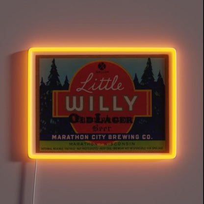 Little Willy Beer Rgb Led Neon Sign - Custom LED neon sign front view