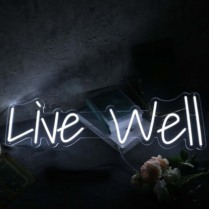 Live All White Led Neon Sign - Shineneon