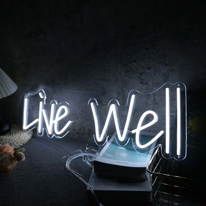 Live All White Led Neon Sign - Shineneon