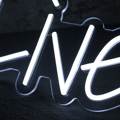 Live All White Led Neon Sign - Shineneon