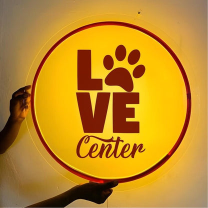 Live Center Acrylic Business Logo Sign - Shineneon