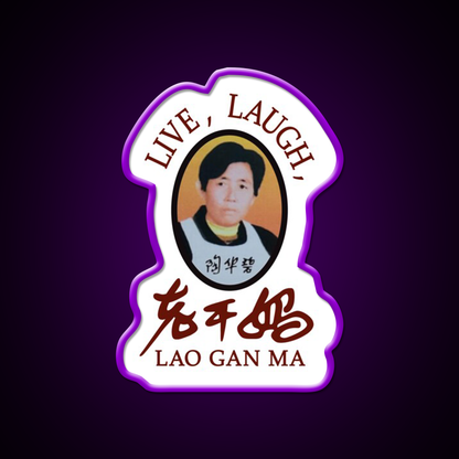 Live Laugh Lao Gan Ma Led Neon Sign Chinese Food Rgb Color