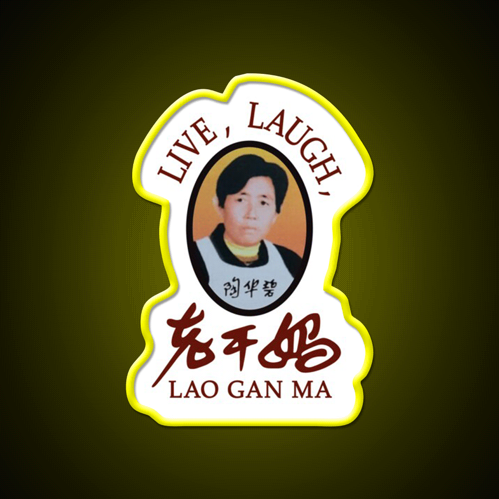 Live Laugh Lao Gan Ma Led Neon Sign Chinese Food Rgb Color