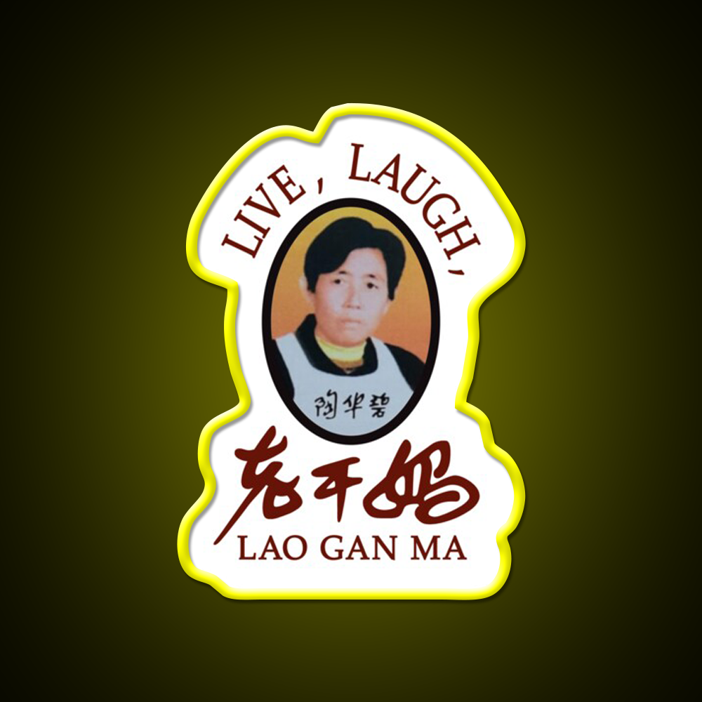 Live Laugh Lao Gan Ma Led Neon Sign Chinese Food Rgb Color