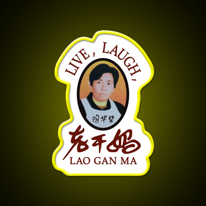 Live Laugh Lao Gan Ma Led Neon Sign Chinese Food Rgb Color