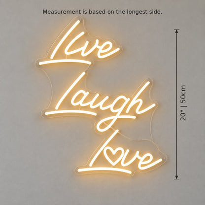 Live Laugh Love LED Neon Sign GARAGE LED NEON SIGN - Shineneon