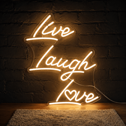 Live Laugh Love Wall Decor LED Neon Sign - Shineneon