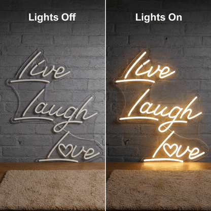 Live Laugh Love Wall Decor LED Neon Sign - Shineneon