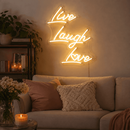 Live Laugh Love Wall Decor LED Neon Sign - Shineneon