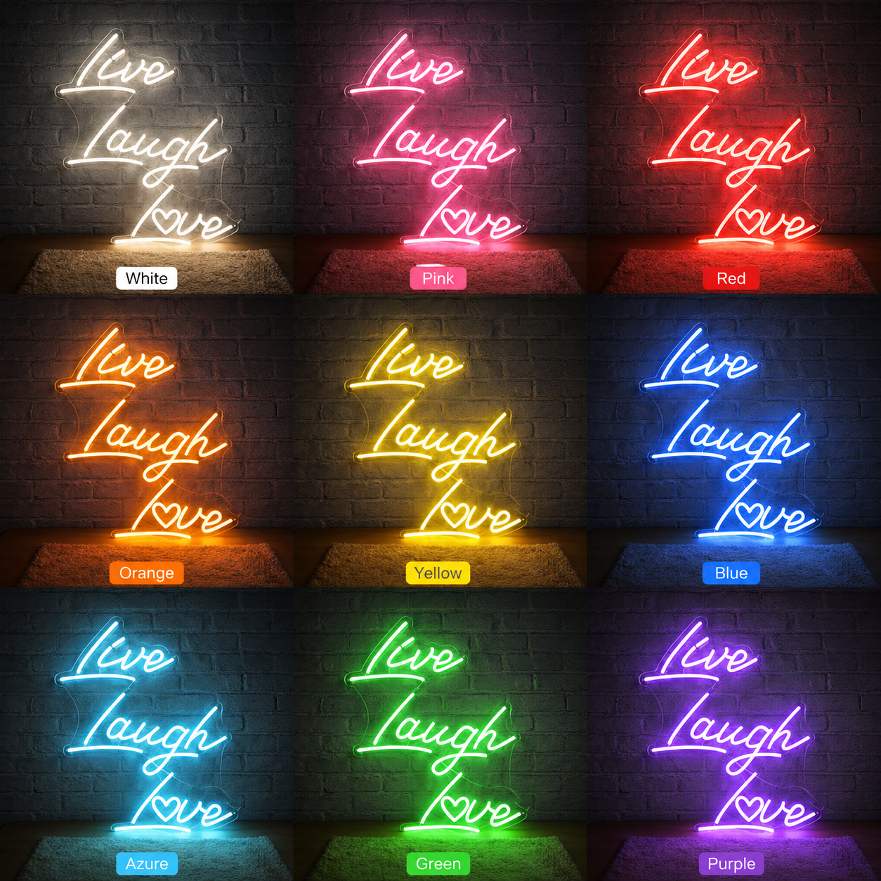 Live Laugh Love Wall Decor LED Neon Sign - Shineneon