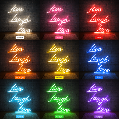 Live Laugh Love Wall Decor LED Neon Sign - Shineneon