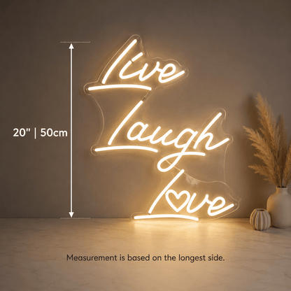 Live Laugh Love Wall Decor LED Neon Sign - Shineneon