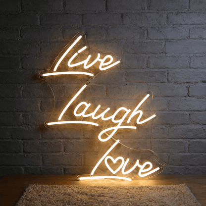 Live Laugh Love Wall Decor LED Neon Sign - Shineneon