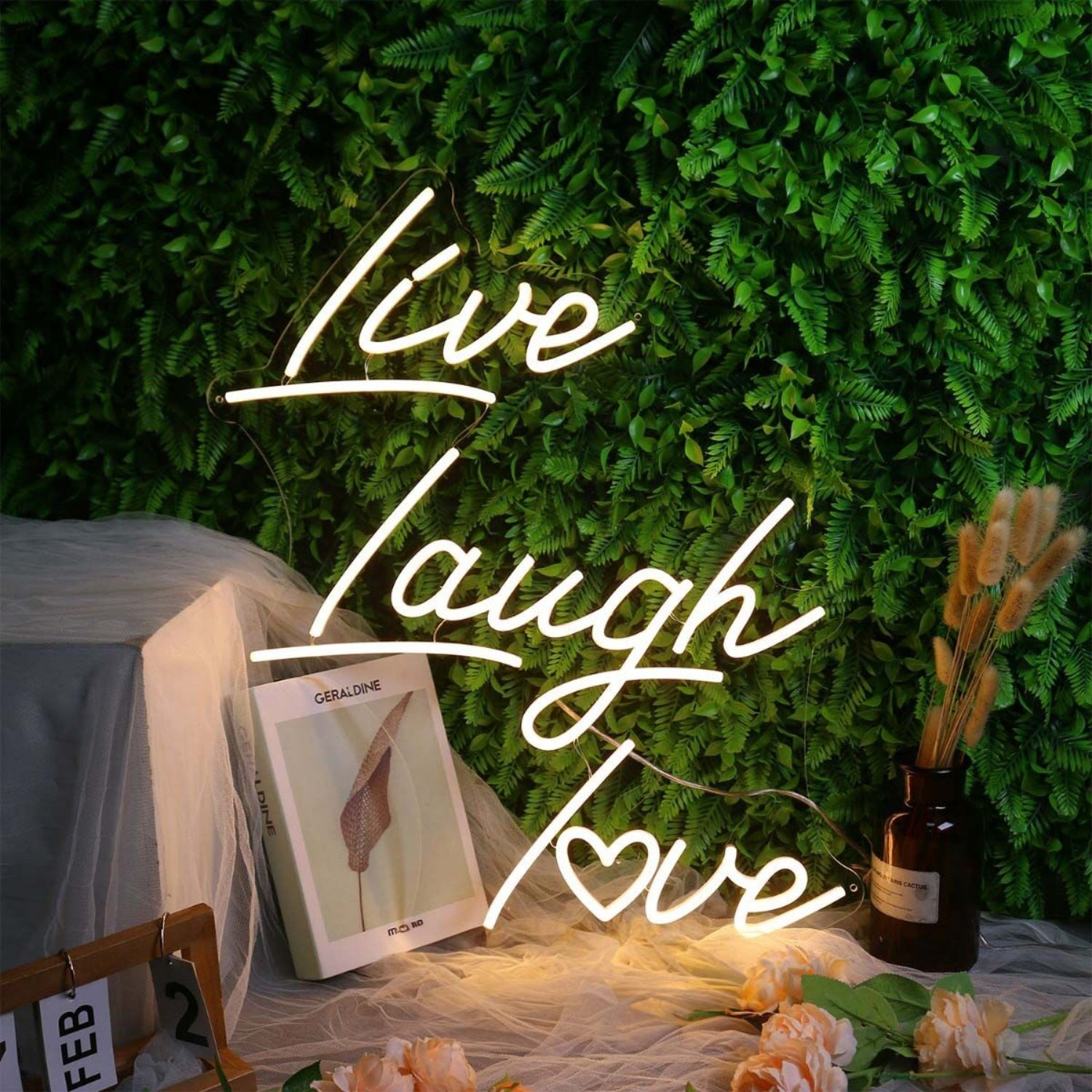 Live Laugh Love Yellow Led Neon Sign - Shineneon