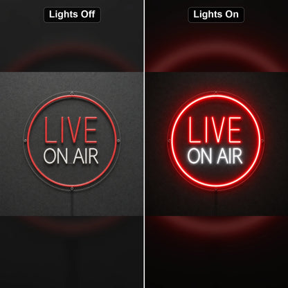 Live LED Neon Sign day and night comparison