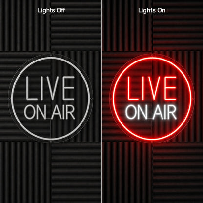 Live LED Neon Sign Home Garage Wall Decoration day and night comparison