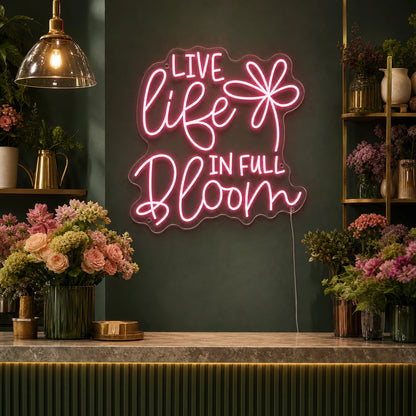 Live Life LED Neon Sign high-converting product image