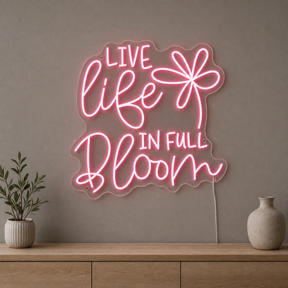 Live Life LED Neon Sign size image