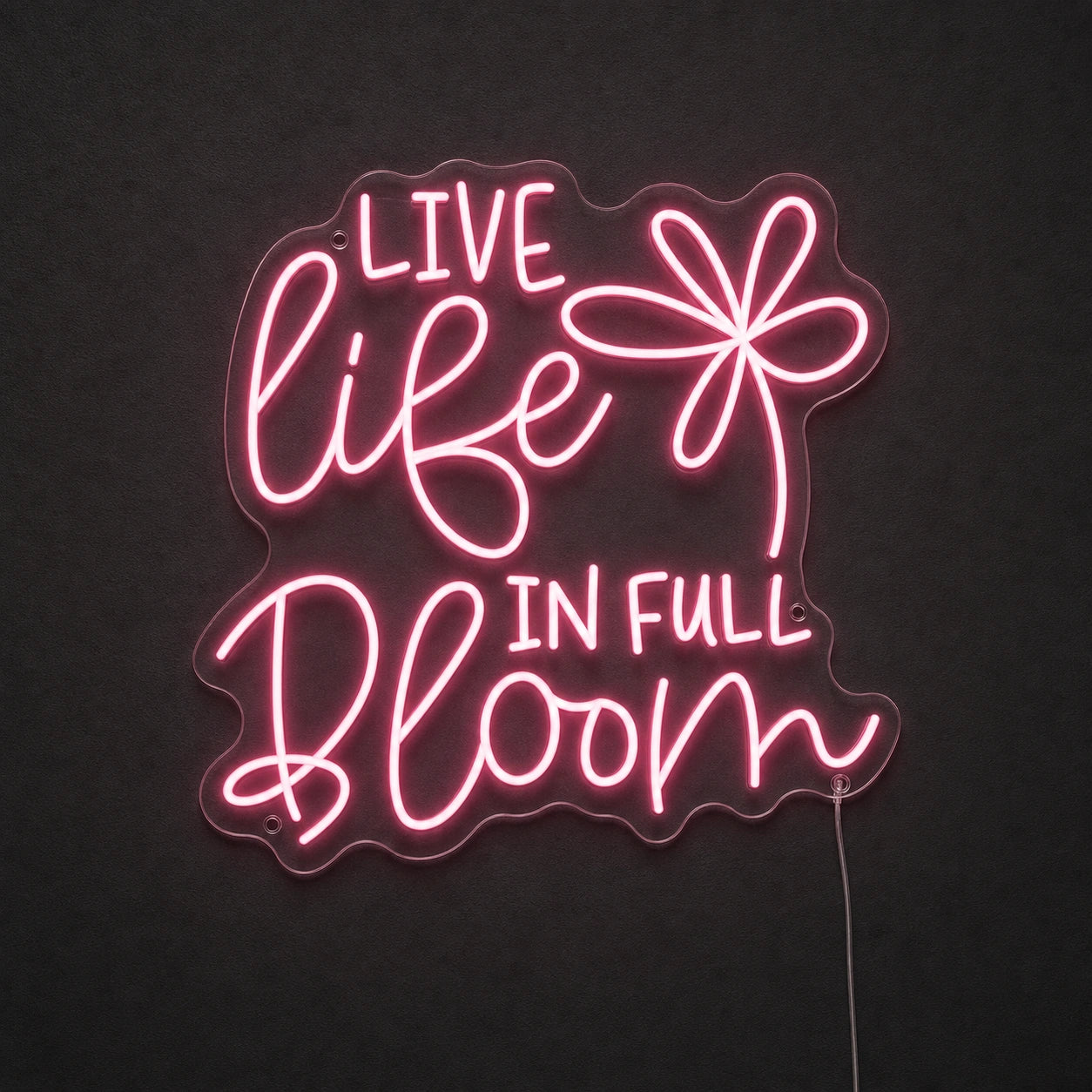 Live Life LED Neon Sign main product image