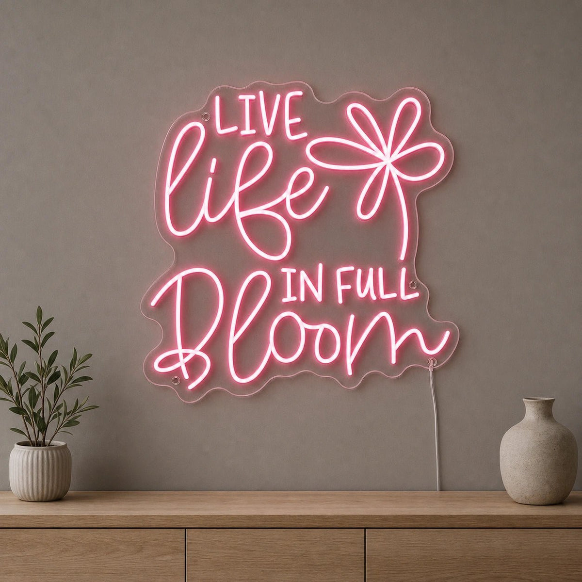 Live Life LED Neon Sign - Shineneon