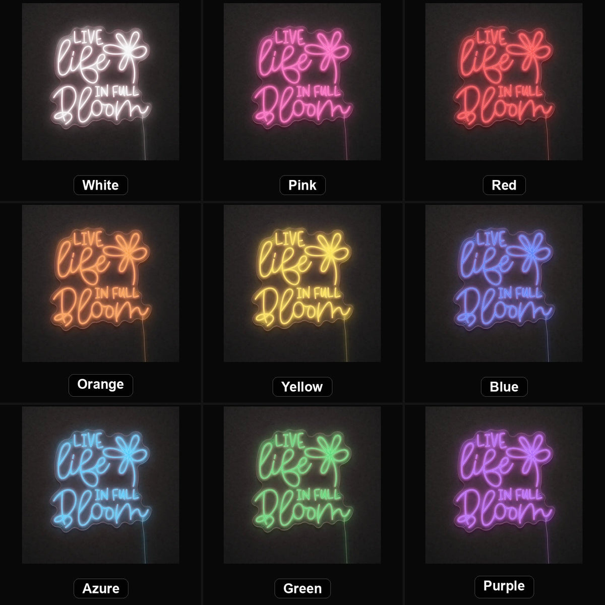 Live Life LED Neon Sign - Shineneon