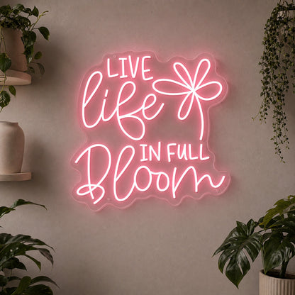 Live Life LED Neon Sign Home Garage Wall Decoration main product image