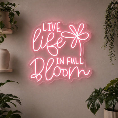Live Life LED Neon Sign Home Garage Wall Decoration - Shineneon