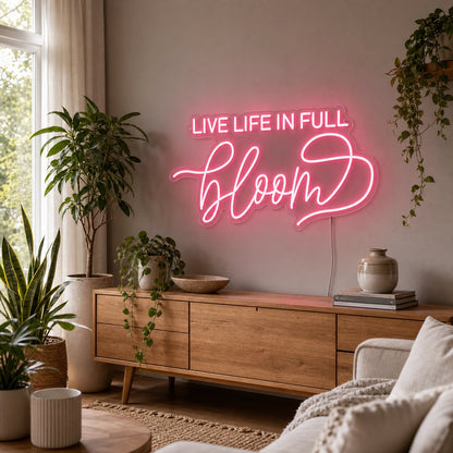 Live Life Wall Decor LED Neon Sign real lifestyle scene
