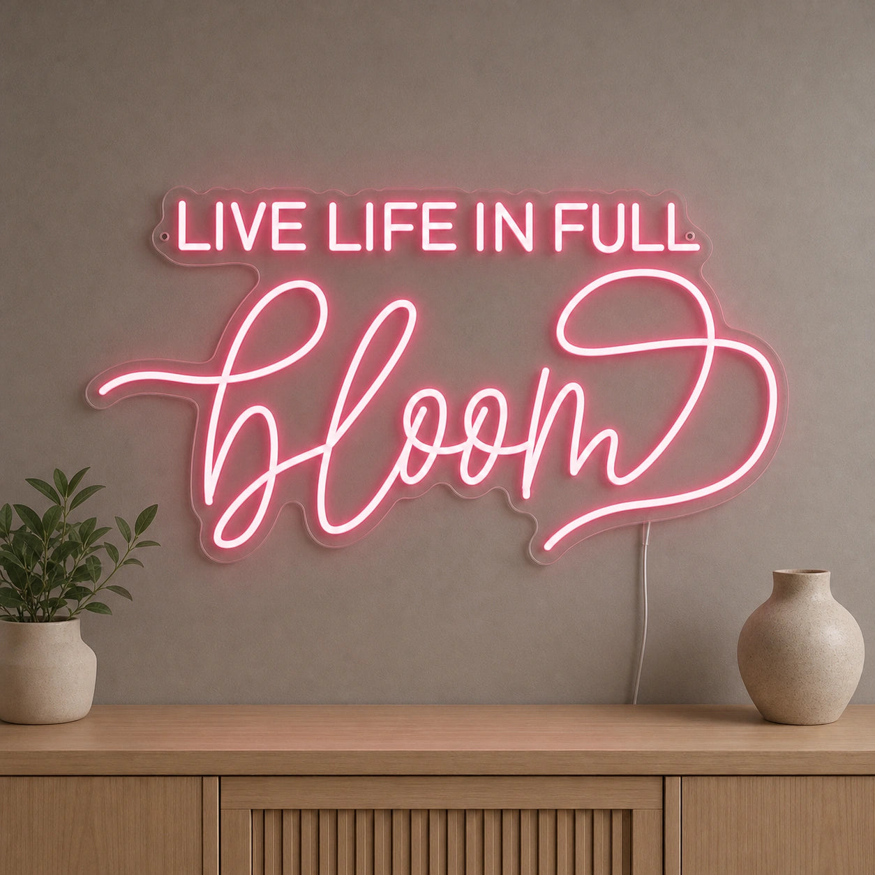 Live Life Wall Decor LED Neon Sign size image