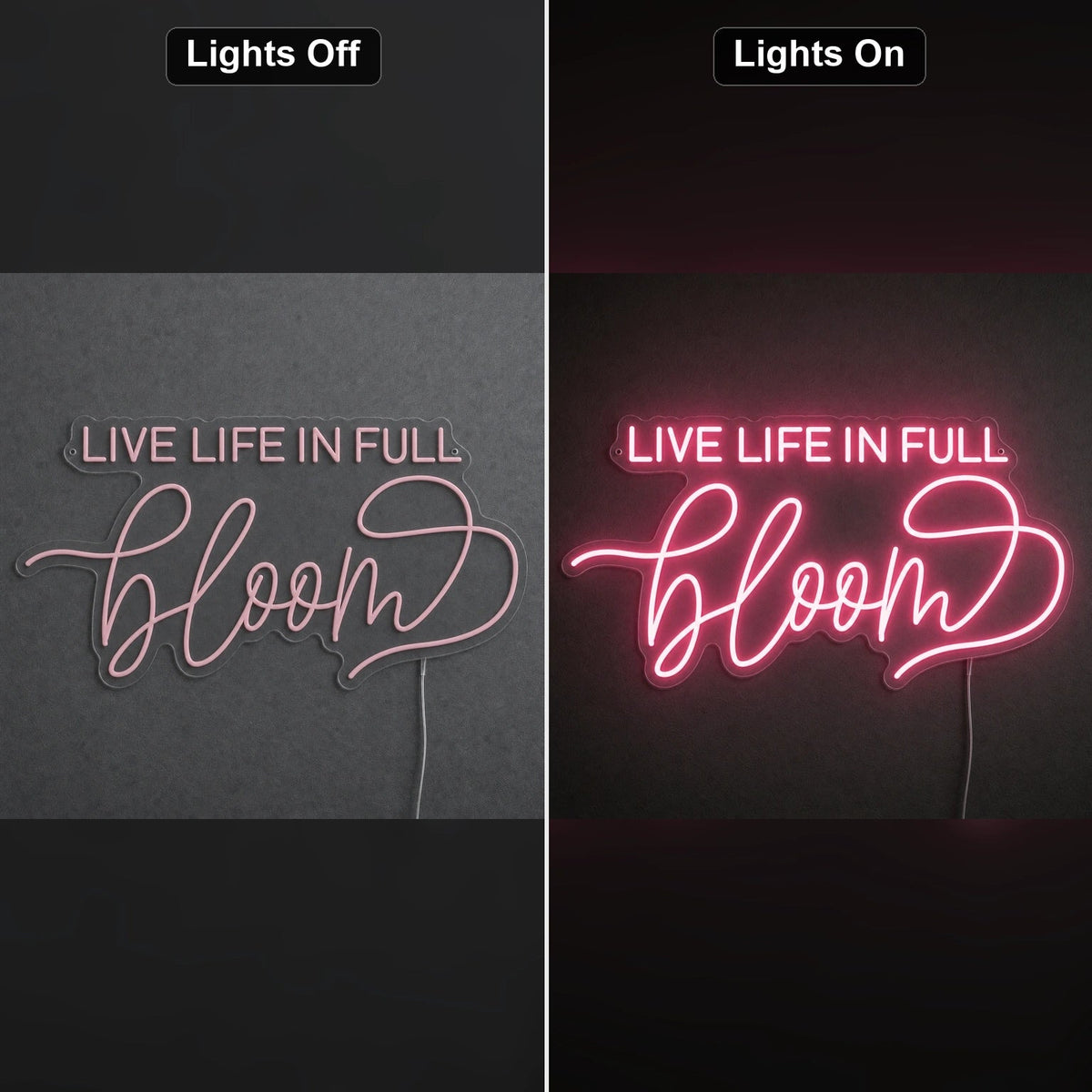 Live Life Wall Decor LED Neon Sign - Shineneon