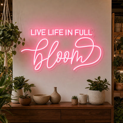 Live Life Wall Decor LED Neon Sign Garage Neon Sign real lifestyle scene