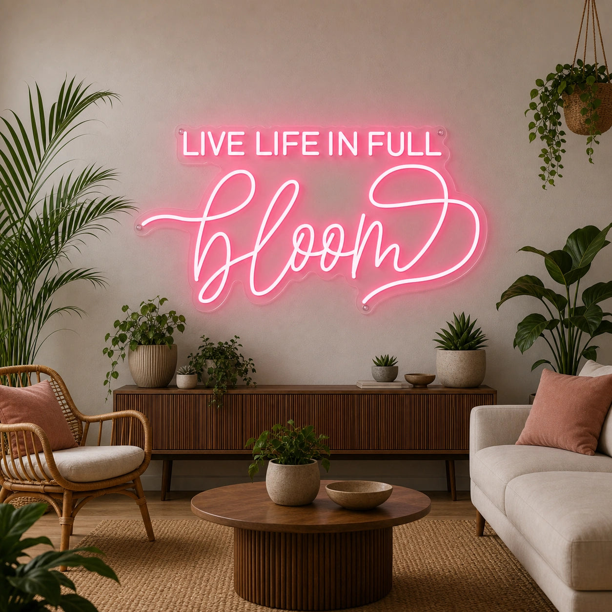 Live Life Wall Decor LED Neon Sign Garage Neon Sign size image