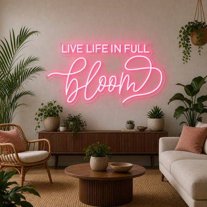 Live Life Wall Decor LED Neon Sign Garage Neon Sign size image