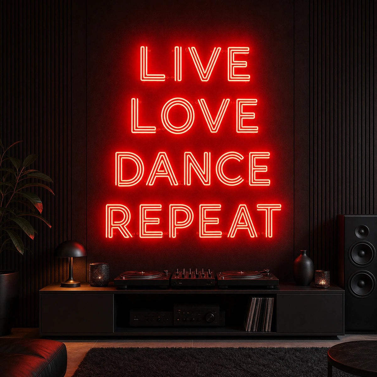 Live Love Dance Repeat LED Neon Sign - Shineneon