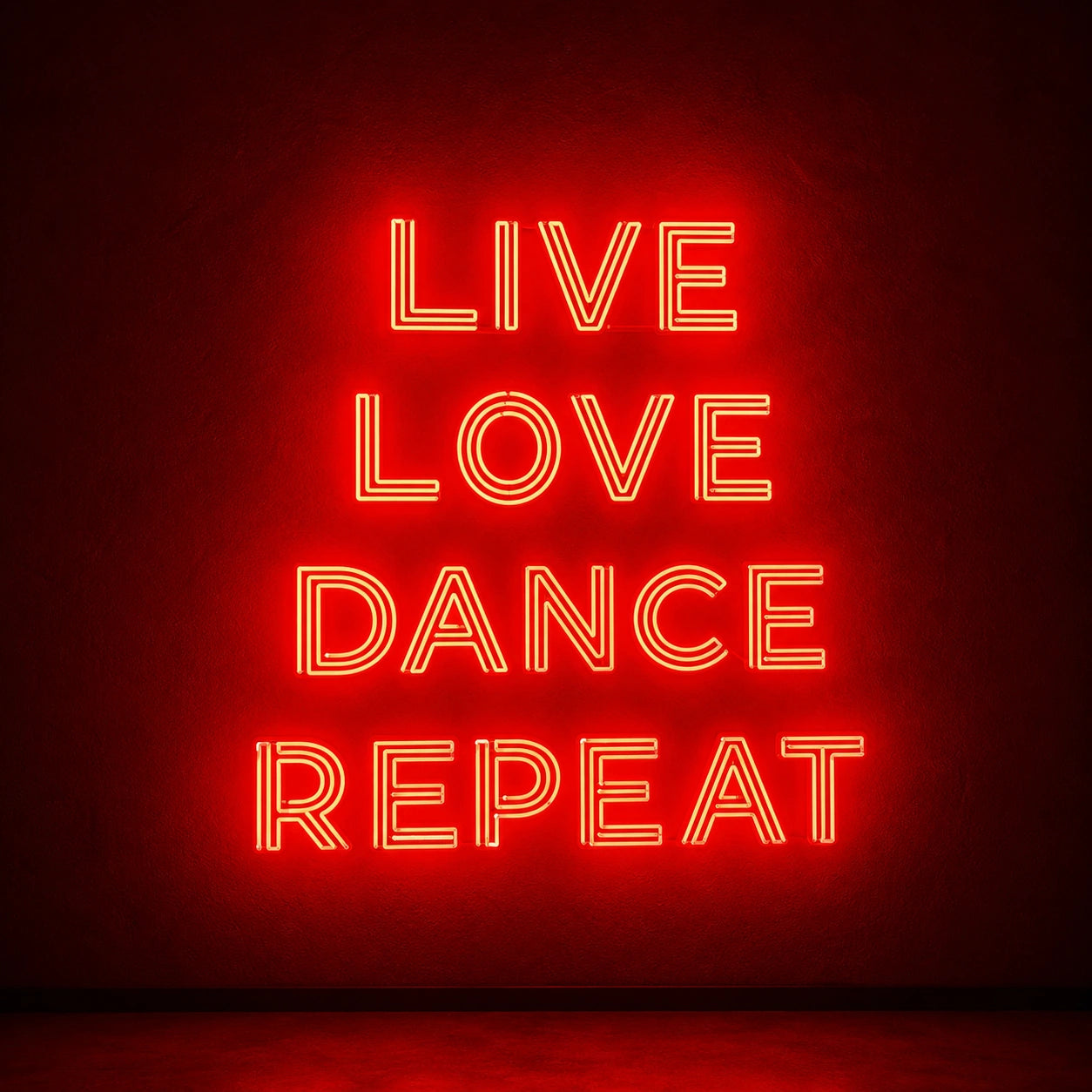 Live Love Dance Repeat LED Neon Sign Garage Neon Sign main product image