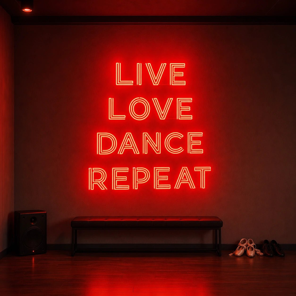 Live Love Dance Repeat LED Neon Sign Garage Neon Sign - Shineneon