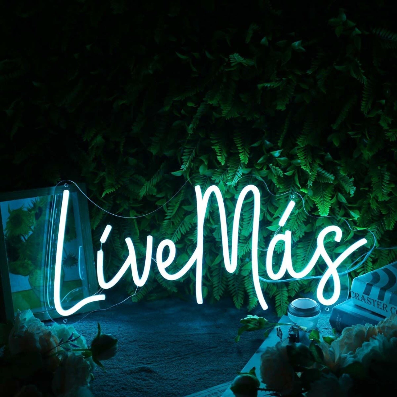 Live Mas Blue Led Neon Sign - Shineneon