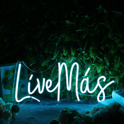Live Mas Blue Led Neon Sign - Shineneon