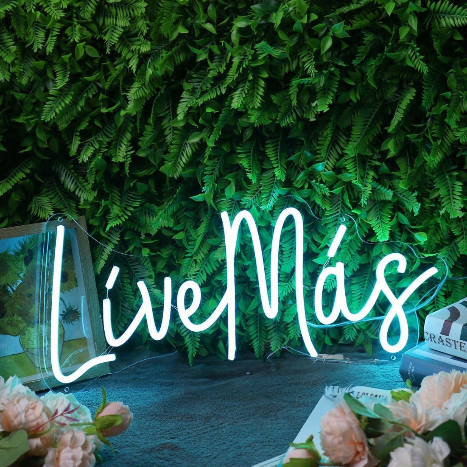 Live Mas Blue Led Neon Sign - Shineneon
