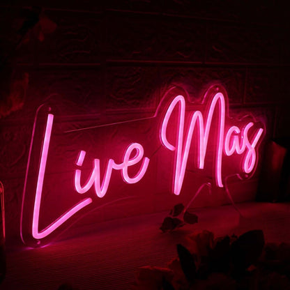 Live Mas Red Led Neon Sign - Shineneon