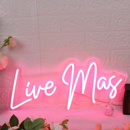 Live Mas Red Led Neon Sign - Shineneon