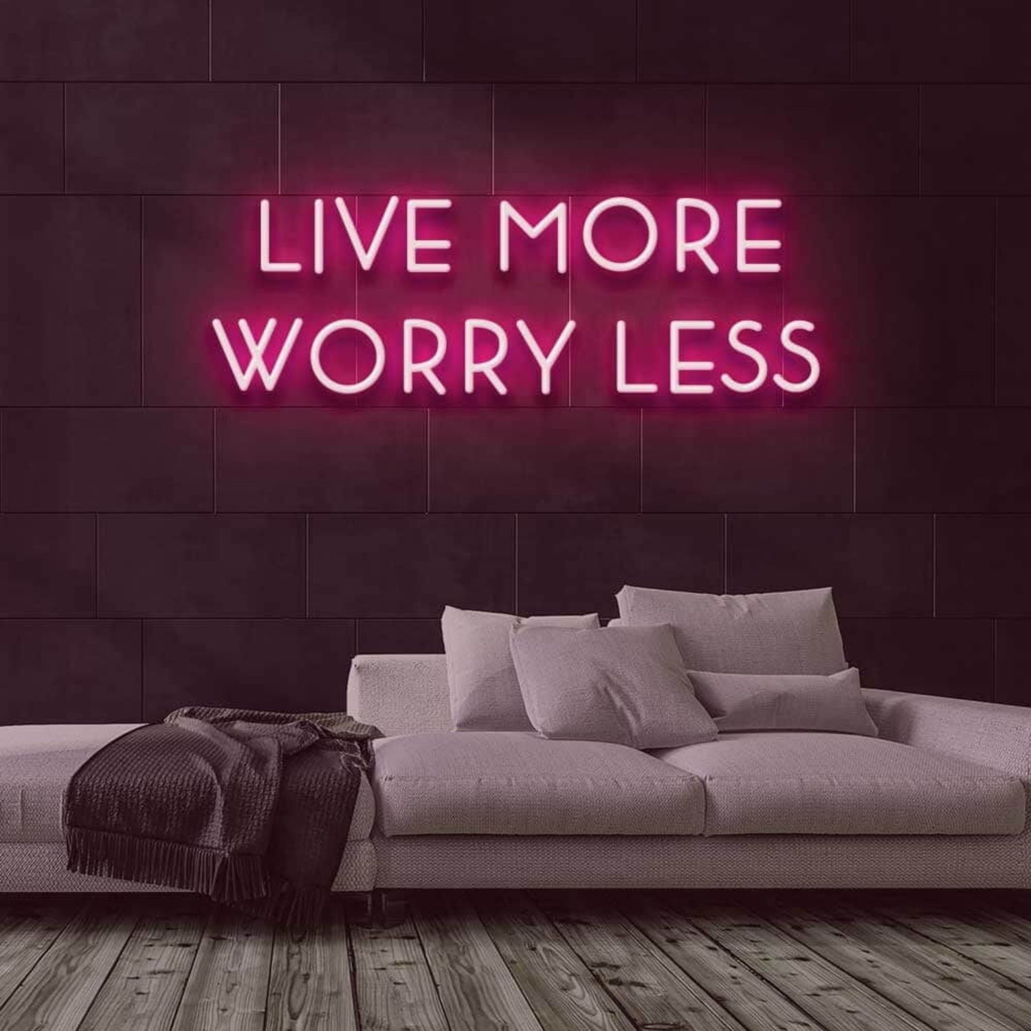 Live More Worry Less Led Neon Sign | Shineneon