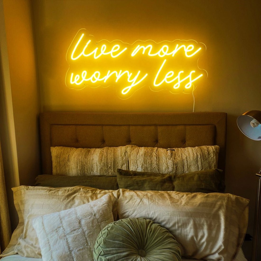 Live More Worry Less Led Sign Business Neon Sign Wall Decor - Shineneon