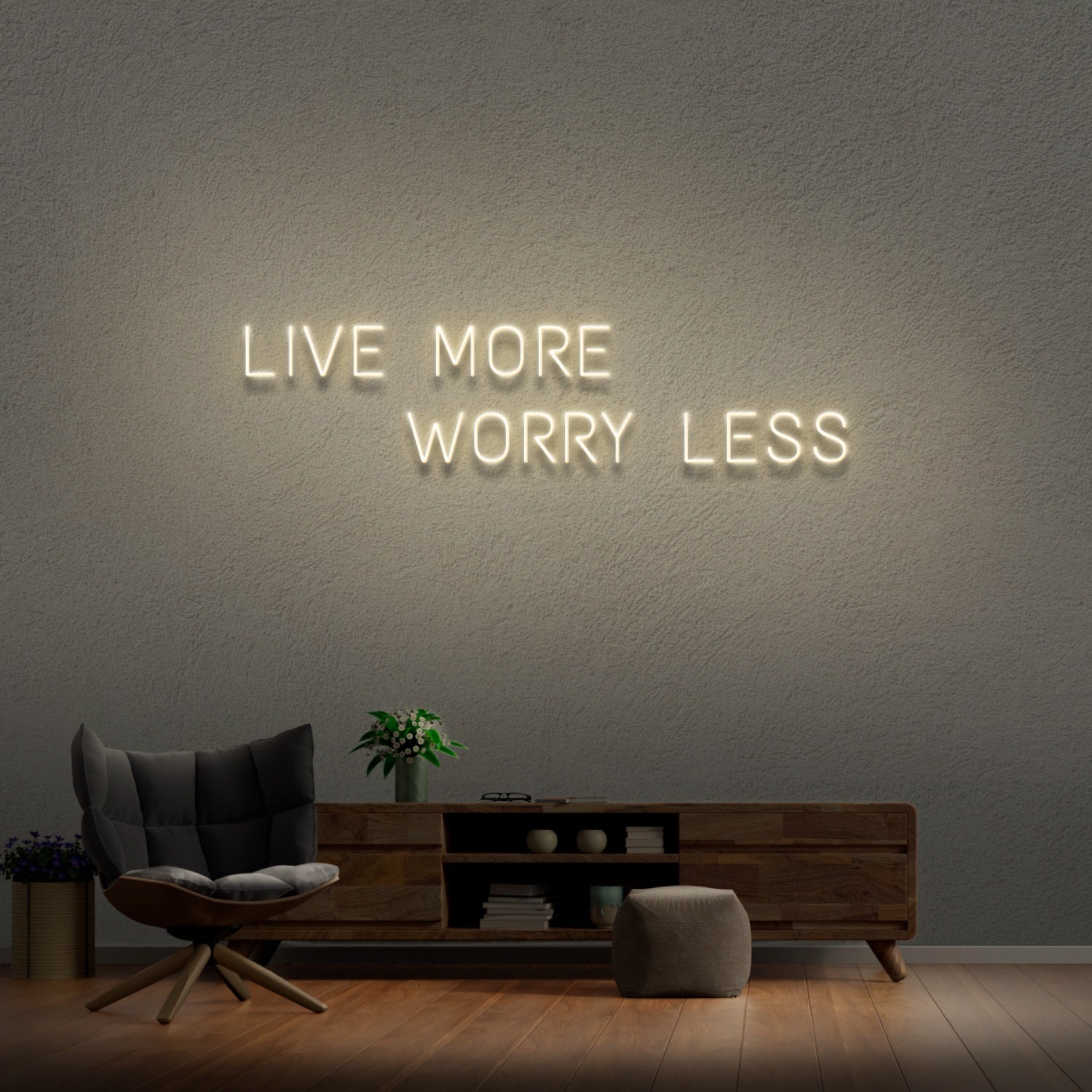 Live More Worry Less Neon Sign | Shineneon