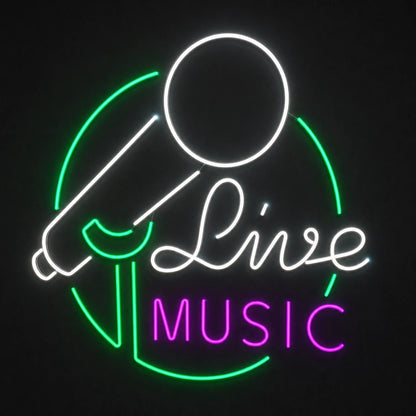 Live Music Business Wall Art LED Neon Sign - Shineneon
