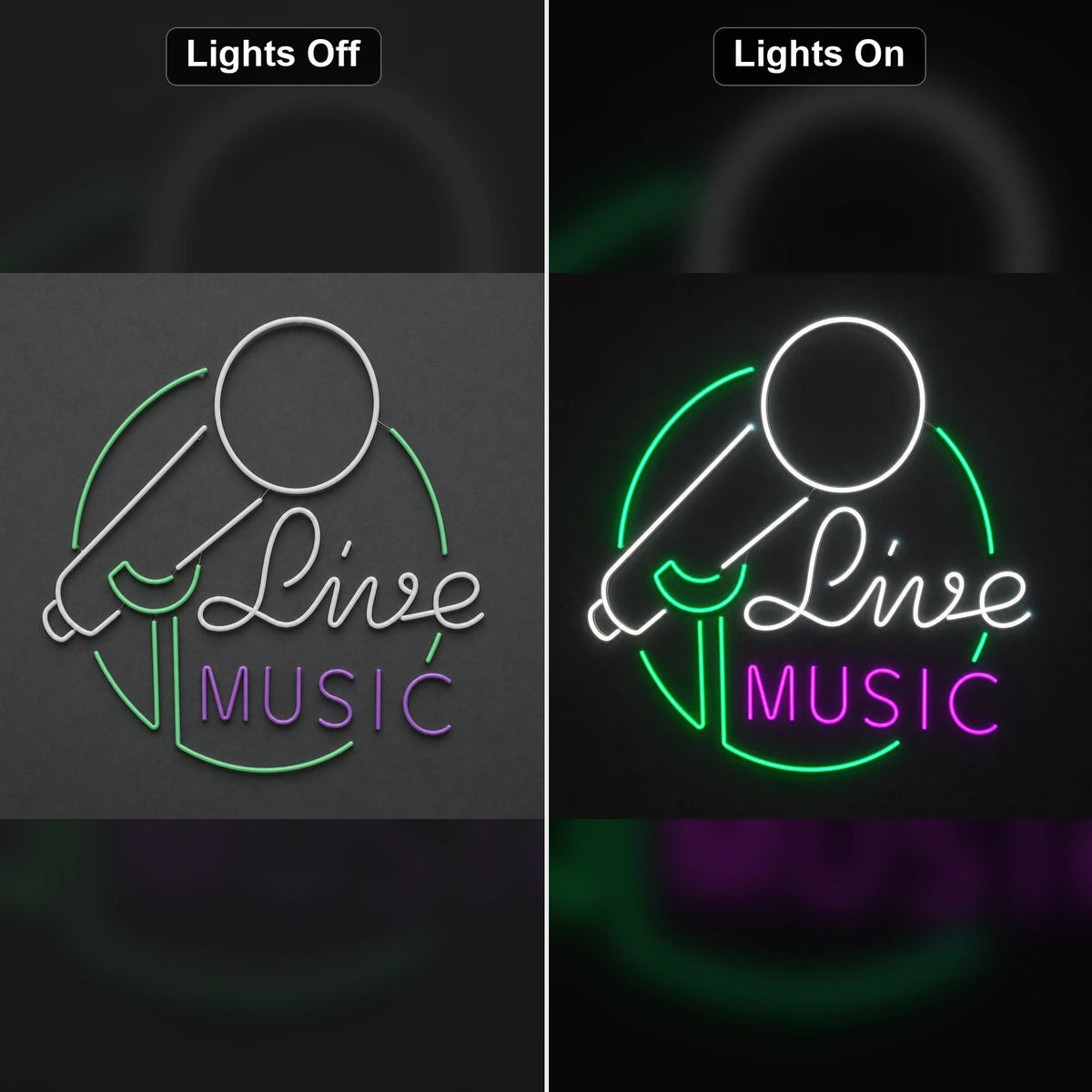 Live Music Business Wall Art LED Neon Sign - Shineneon