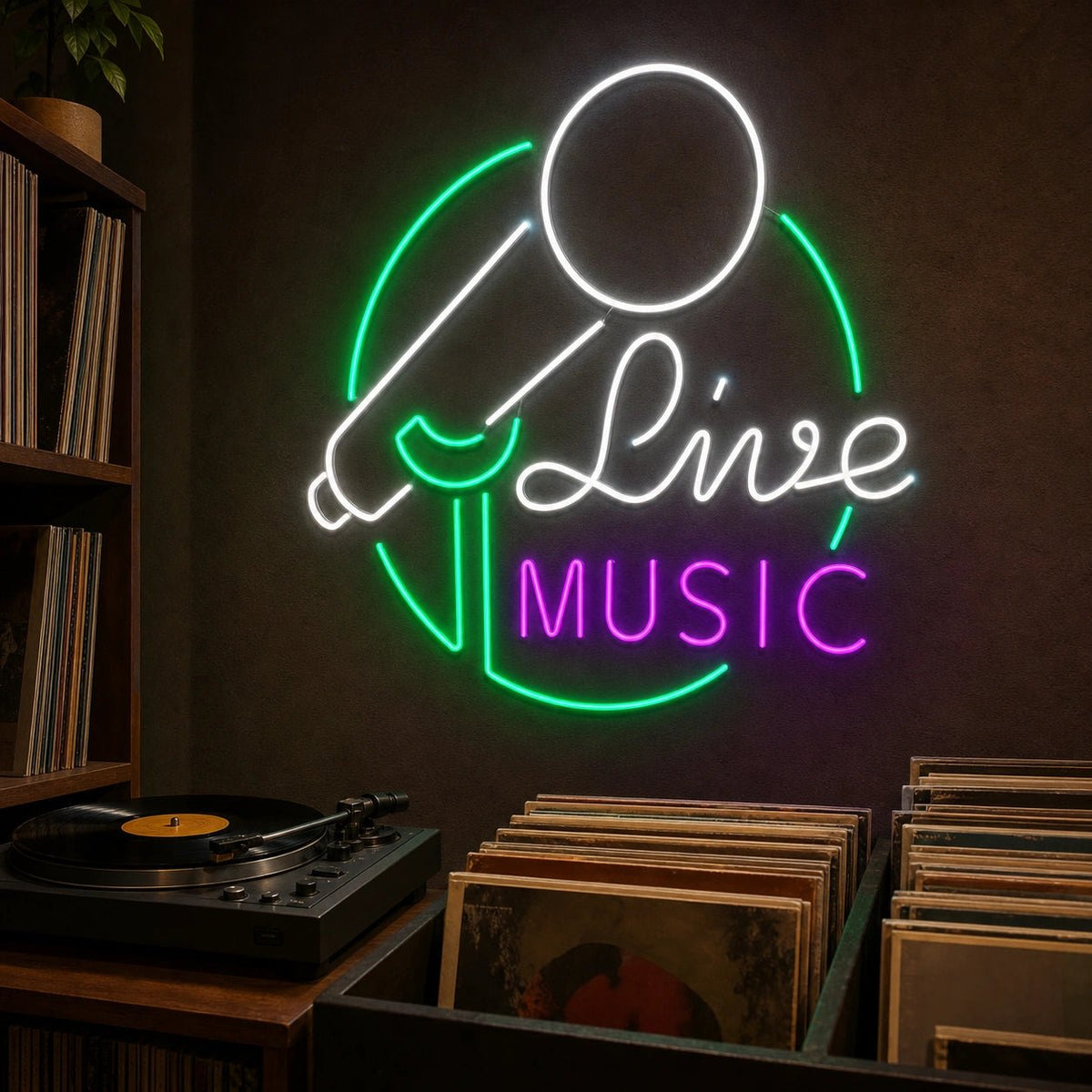 Live Music Business Wall Art LED Neon Sign - Shineneon