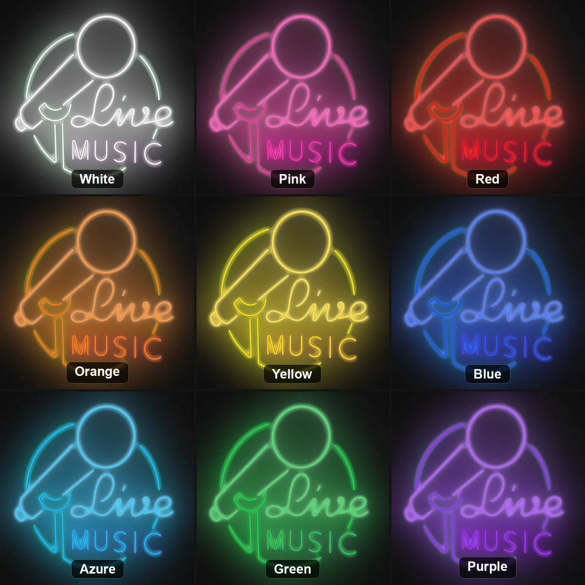 Live Music Business Wall Art LED Neon Sign - Shineneon