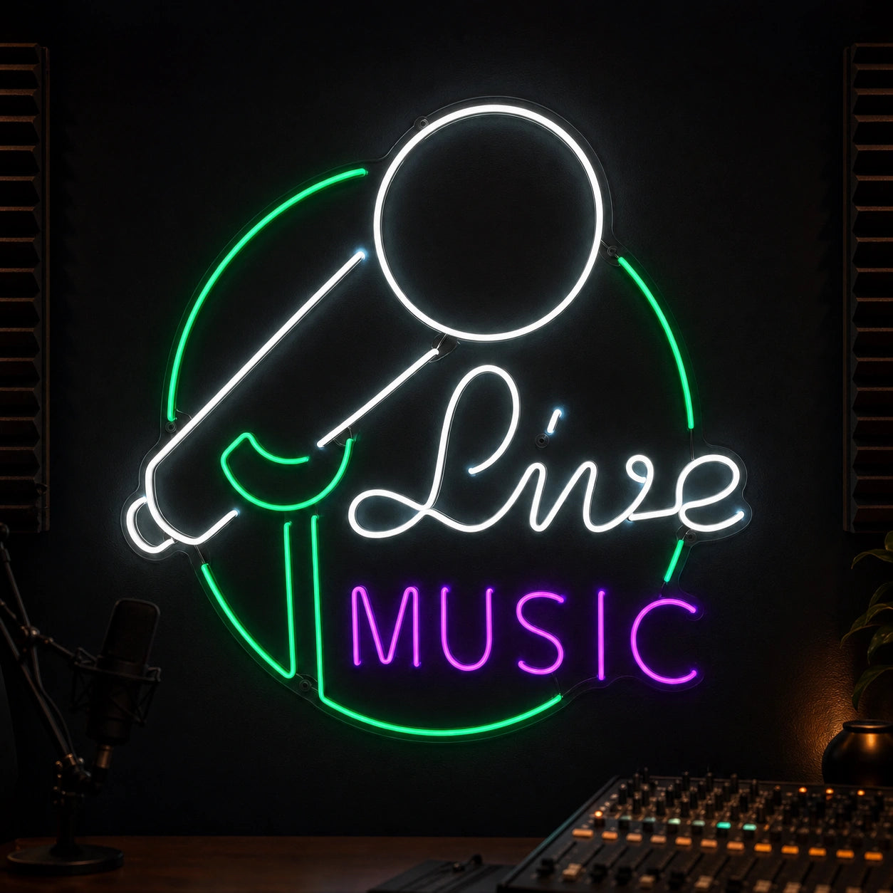 Live Music Business Wall Art LED Neon Sign Garage Neon Sign high-converting product image